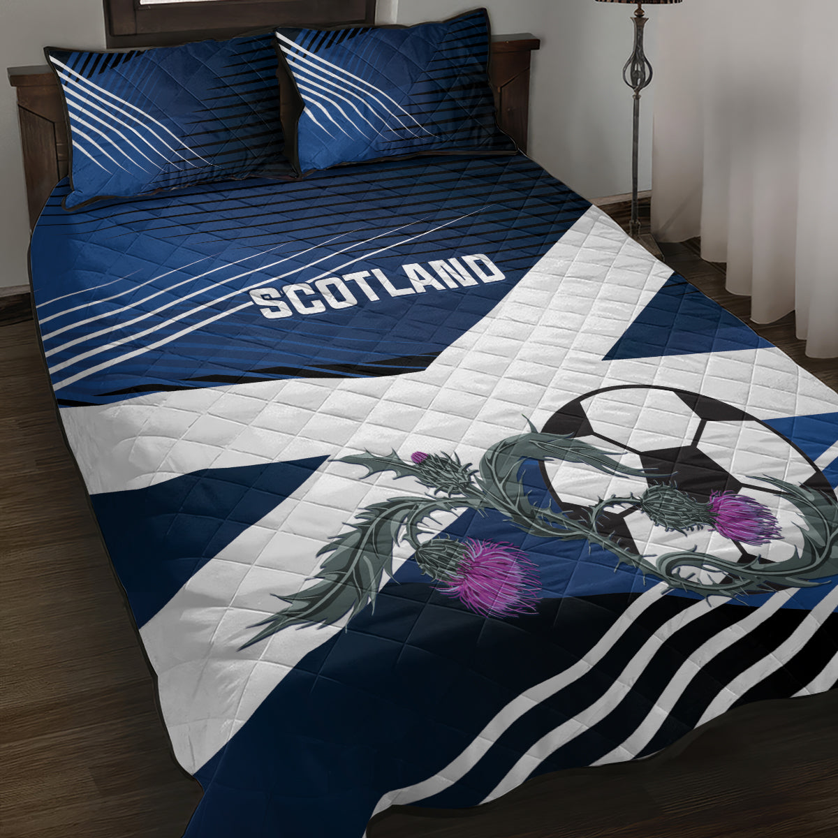 Scotland 2024 Football Quilt Bed Set 2024 Go Champions