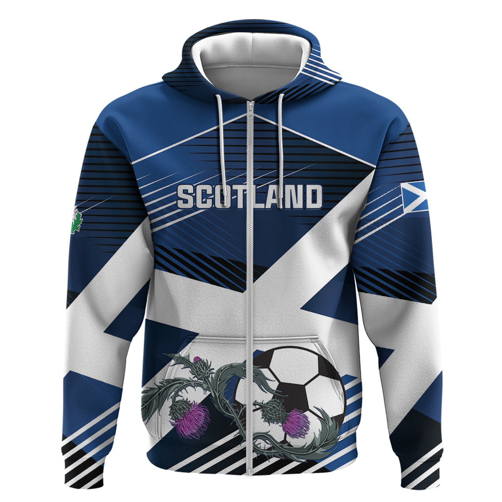 Custom Scotland 2024 Football Zip Hoodie 2024 Go Champions