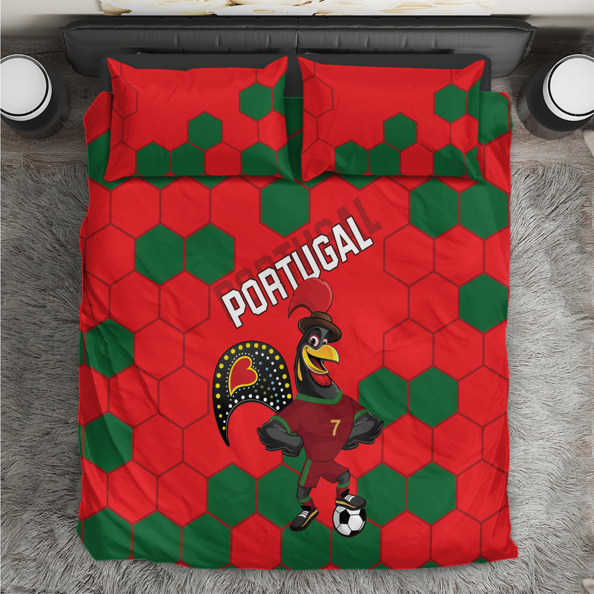 Portugal 2024 Football Bedding Set 2024 Go Champions - Wonder Print Shop