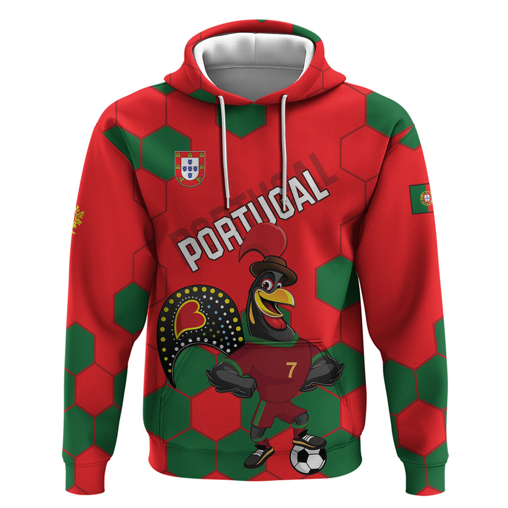 Custom Portugal 2024 Football Hoodie 2024 Go Champions - Wonder Print Shop