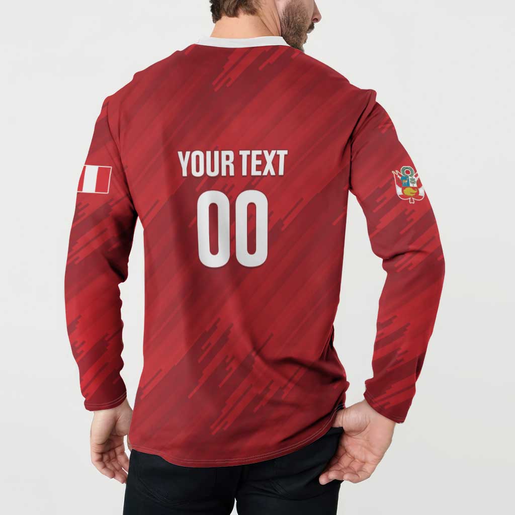 Custom Rugby Peru Button Sweatshirt Los Tumis Go Champions