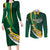 South Africa Rugby Couples Matching Long Sleeve Bodycon Dress and Long Sleeve Button Shirts Springboks Go Champions World Cup 2023 - Wonder Print Shop