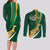 South Africa Rugby Couples Matching Long Sleeve Bodycon Dress and Long Sleeve Button Shirts Springboks Go Champions World Cup 2023 - Wonder Print Shop