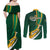 South Africa Rugby Couples Matching Off Shoulder Maxi Dress and Long Sleeve Button Shirts Springboks Go Champions World Cup 2023 - Wonder Print Shop