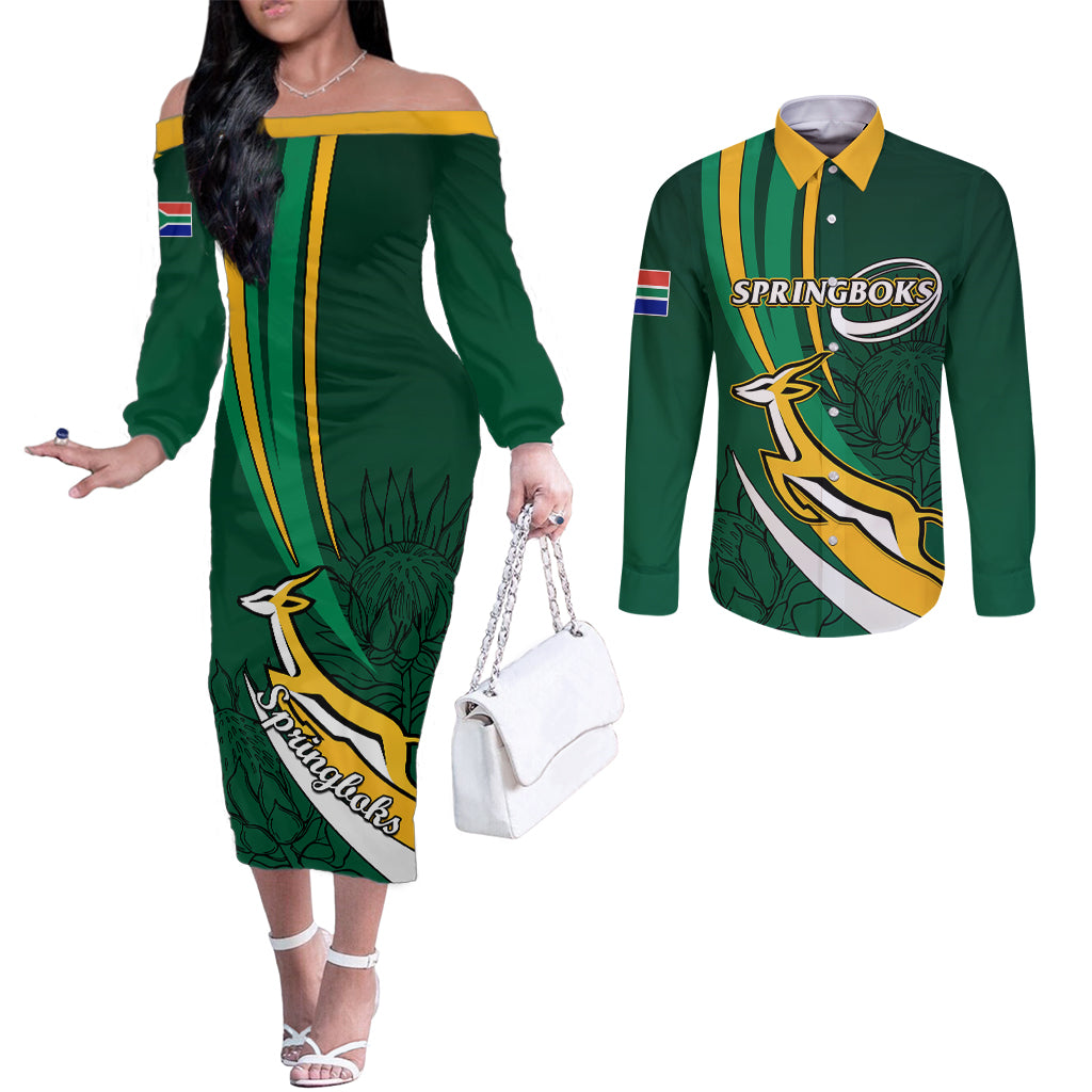 south-africa-rugby-couples-matching-off-the-shoulder-long-sleeve-dress-and-long-sleeve-button-shirts-springboks-go-champions-world-cup-2023