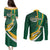 South Africa Rugby Couples Matching Puletasi Dress and Long Sleeve Button Shirts Springboks Go Champions World Cup 2023 - Wonder Print Shop