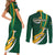 South Africa Rugby Couples Matching Short Sleeve Bodycon Dress and Long Sleeve Button Shirts Springboks Go Champions World Cup 2023 - Wonder Print Shop