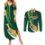 South Africa Rugby Couples Matching Summer Maxi Dress and Long Sleeve Button Shirts Springboks Go Champions World Cup 2023 - Wonder Print Shop