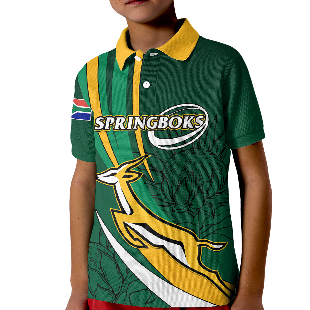 South Africa Rugby Kid Polo Shirt Springboks Go Champions World Cup 2023 - Wonder Print Shop