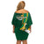 South Africa Rugby Off Shoulder Short Dress Springboks Go Champions World Cup 2023 - Wonder Print Shop