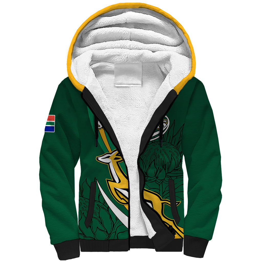 South Africa Rugby Sherpa Hoodie Springboks Go Champions World Cup 2023 - Wonder Print Shop