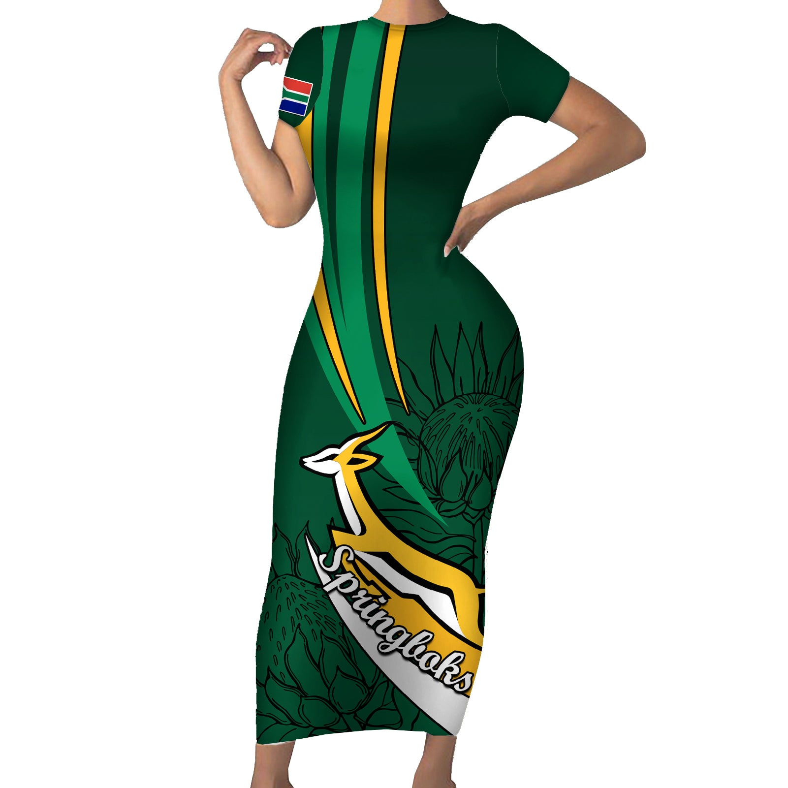 south-africa-rugby-short-sleeve-bodycon-dress-springboks-go-champions-world-cup-2023