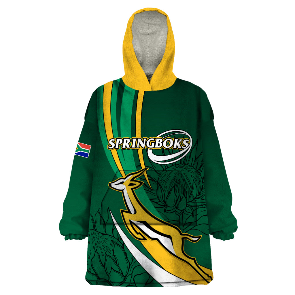 South Africa Rugby Wearable Blanket Hoodie Springboks Go Champions World Cup 2023 - Wonder Print Shop