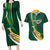 Personalised South Africa Rugby Couples Matching Long Sleeve Bodycon Dress and Hawaiian Shirt Springboks Go Champions World Cup 2023 - Wonder Print Shop