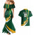 Personalised South Africa Rugby Couples Matching Mermaid Dress And Hawaiian Shirt Springboks Go Champions World Cup 2023 - Wonder Print Shop