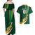 Personalised South Africa Rugby Couples Matching Off Shoulder Maxi Dress and Hawaiian Shirt Springboks Go Champions World Cup 2023 - Wonder Print Shop