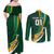 Personalised South Africa Rugby Couples Matching Off Shoulder Maxi Dress and Long Sleeve Button Shirts Springboks Go Champions World Cup 2023 - Wonder Print Shop