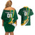 Personalised South Africa Rugby Couples Matching Off Shoulder Short Dress and Hawaiian Shirt Springboks Go Champions World Cup 2023 - Wonder Print Shop