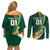 Personalised South Africa Rugby Couples Matching Off Shoulder Short Dress and Long Sleeve Button Shirts Springboks Go Champions World Cup 2023 - Wonder Print Shop