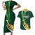 Personalised South Africa Rugby Couples Matching Short Sleeve Bodycon Dress and Hawaiian Shirt Springboks Go Champions World Cup 2023 - Wonder Print Shop