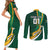 Personalised South Africa Rugby Couples Matching Short Sleeve Bodycon Dress and Long Sleeve Button Shirts Springboks Go Champions World Cup 2023 - Wonder Print Shop