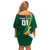 Personalised South Africa Rugby Off Shoulder Short Dress Springboks Go Champions World Cup 2023 - Wonder Print Shop