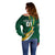 Personalised South Africa Rugby Off Shoulder Sweater Springboks Go Champions World Cup 2023 - Wonder Print Shop