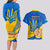 Ukraine Independence Day Couples Matching Long Sleeve Bodycon Dress and Hawaiian Shirt Ukrainian Trident Special Version - Wonder Print Shop