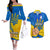 Ukraine Independence Day Couples Matching Off The Shoulder Long Sleeve Dress and Hawaiian Shirt Ukrainian Trident Special Version - Wonder Print Shop