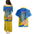 Ukraine Independence Day Couples Matching Puletasi Dress and Hawaiian Shirt Ukrainian Trident Special Version - Wonder Print Shop