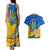 Ukraine Independence Day Couples Matching Tank Maxi Dress And Hawaiian Shirt Ukrainian Trident Special Version - Wonder Print Shop