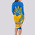 Ukraine Independence Day Long Sleeve Bodycon Dress Ukrainian Trident Special Version - Wonder Print Shop