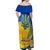 Ukraine Independence Day Off Shoulder Maxi Dress Ukrainian Trident Special Version - Wonder Print Shop