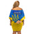 Ukraine Independence Day Off Shoulder Short Dress Ukrainian Trident Special Version - Wonder Print Shop