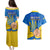 Personalised Ukraine Independence Day Couples Matching Puletasi Dress and Hawaiian Shirt Ukrainian Trident Special Version - Wonder Print Shop