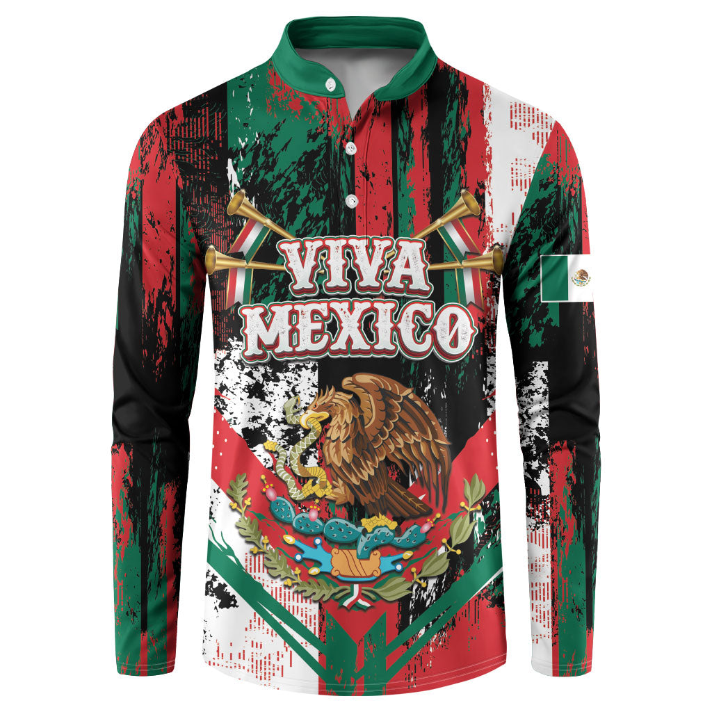 Personalized Viva Mexico Button Sweatshirt Happy Independence Day