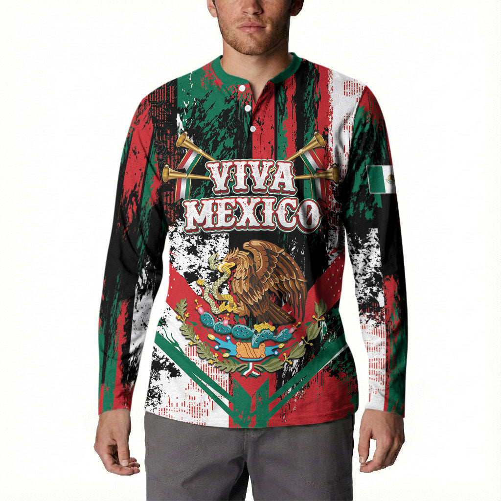 Personalized Viva Mexico Button Sweatshirt Happy Independence Day
