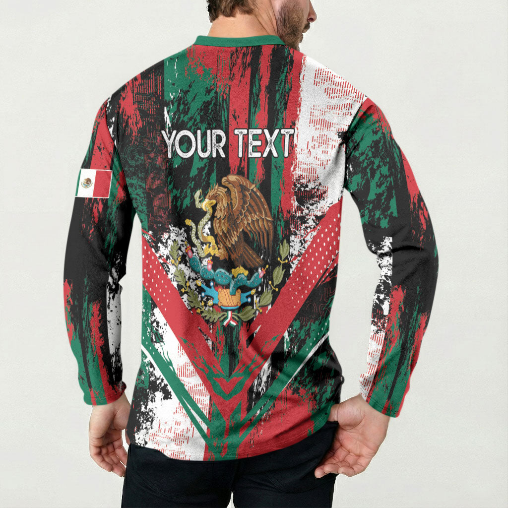 Personalized Viva Mexico Button Sweatshirt Happy Independence Day