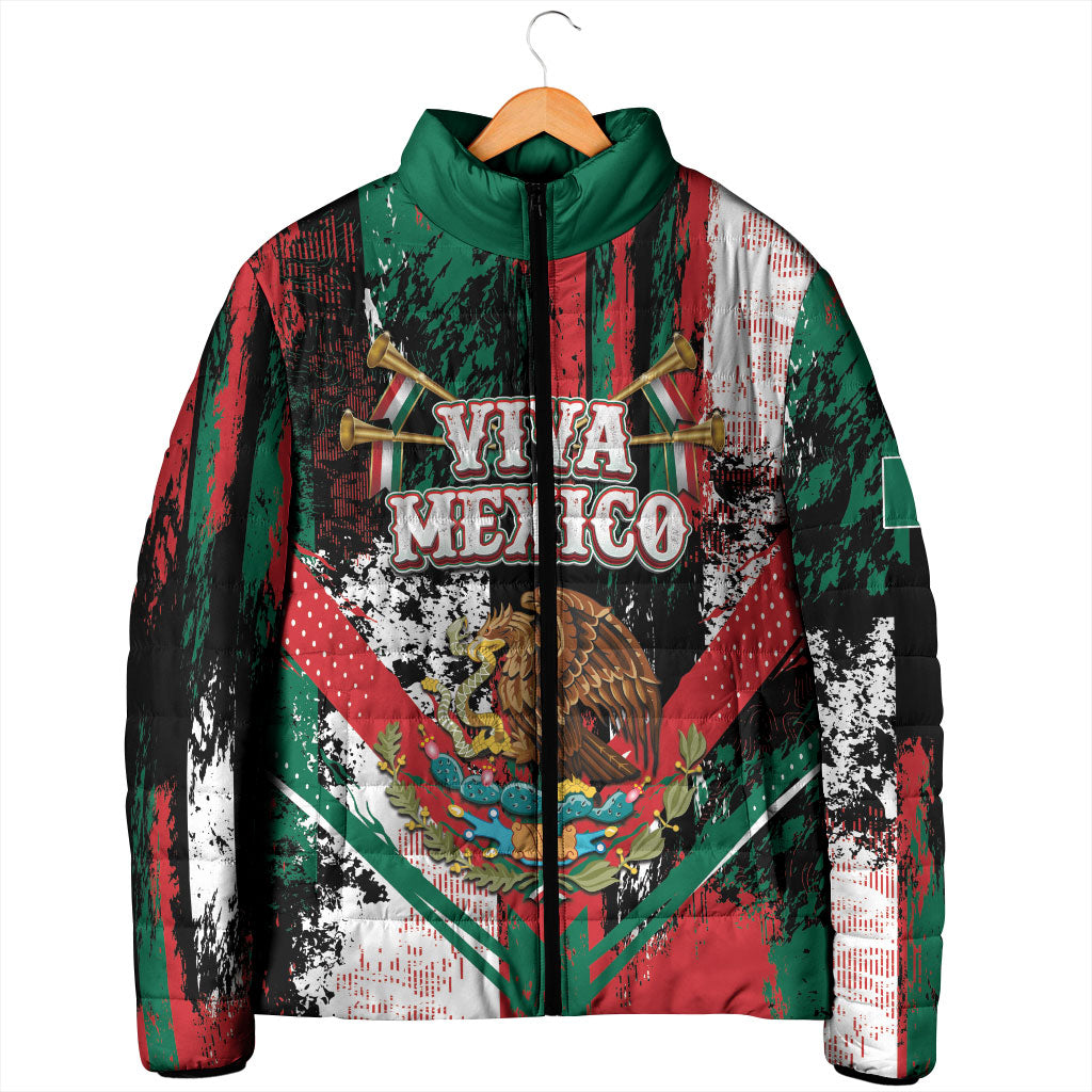 Personalized Viva Mexico Padded Jacket Happy Independence Day
