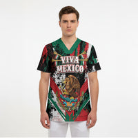 Personalized Viva Mexico Scrub Top Happy Independence Day