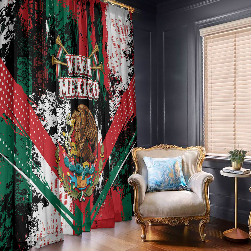 Viva Mexico Window Curtain Happy Independence Day