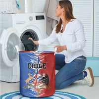 Chile Flag Map Laundry Basket Happy Independence Day