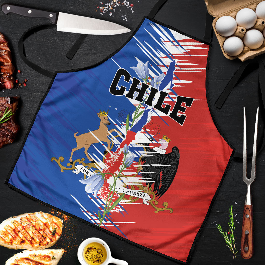 Chile Flag Map Apron Happy Independence Day