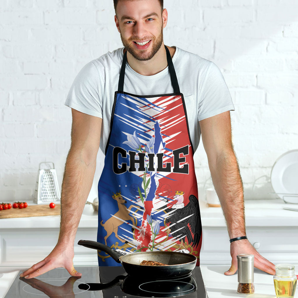 Chile Flag Map Apron Happy Independence Day