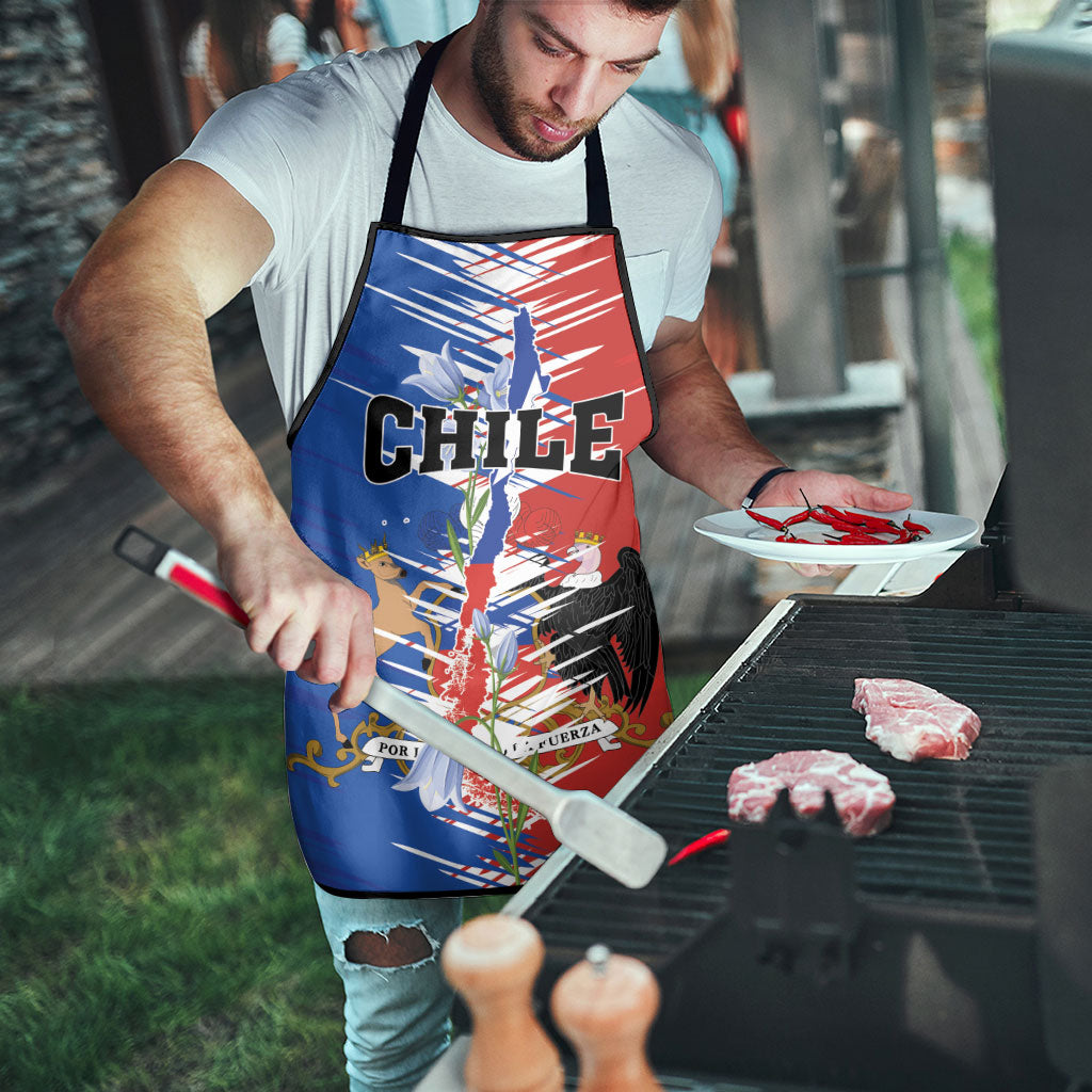 Chile Flag Map Apron Happy Independence Day
