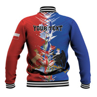 Personalized Chile Flag Map Baseball Jacket Happy Independence Day