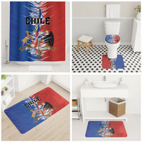 Chile Flag Map Bathroom Set Happy Independence Day