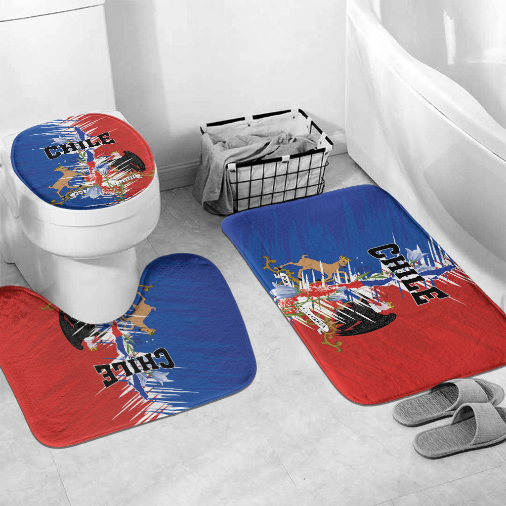 Chile Flag Map Bathroom Set Happy Independence Day