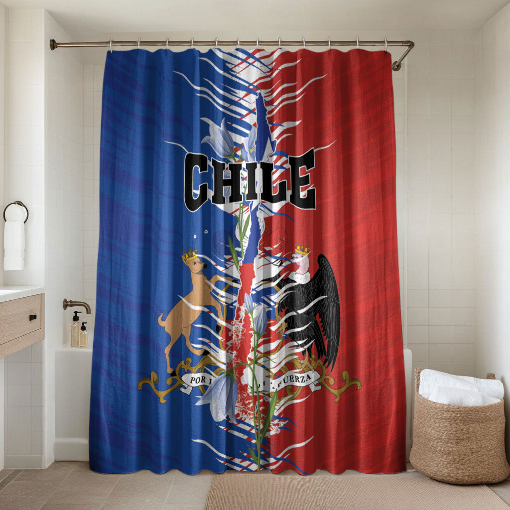 Chile Flag Map Bathroom Set Happy Independence Day