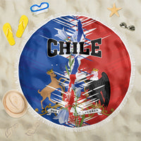 Chile Flag Map Beach Blanket Happy Independence Day